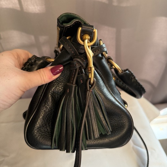 Dooney and Bourke Florentine Leather Micro Satchel Crossbody Bag Purse Black New - Picture 7 of 16